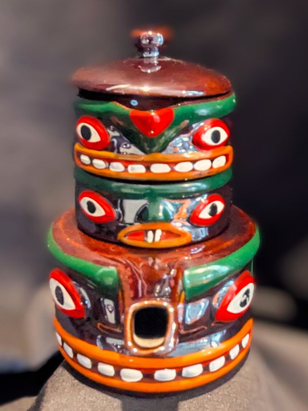 Service à thé ( TOTEM ) théière crémier et sucrier avec couvercle